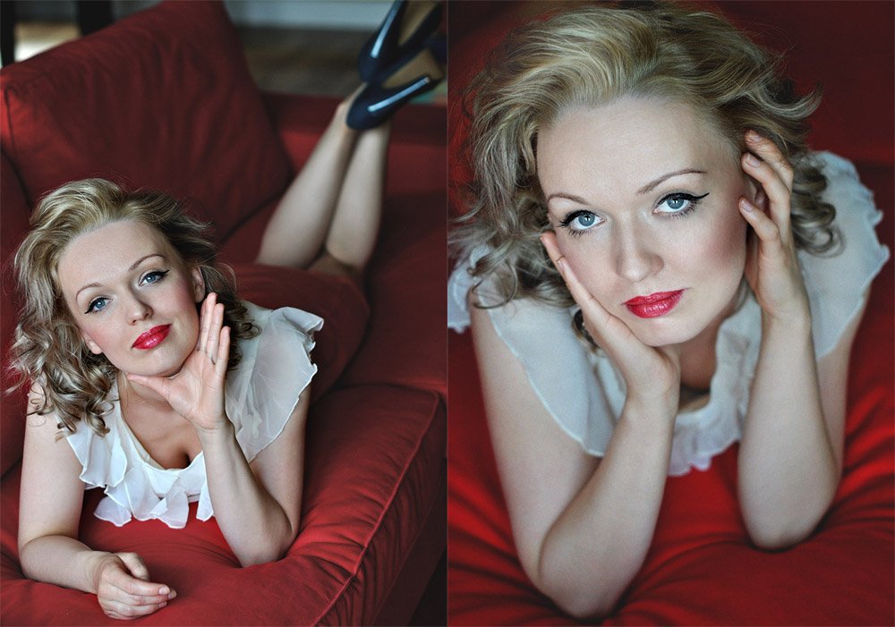 ..z twarzą  Marylin Monroe