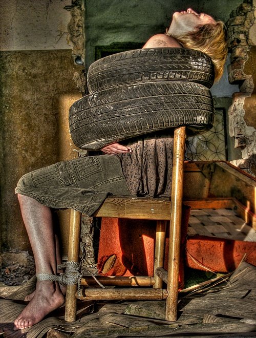 Opuszczona przystań ciężarówek