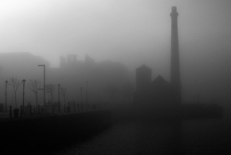 Dock in the fog