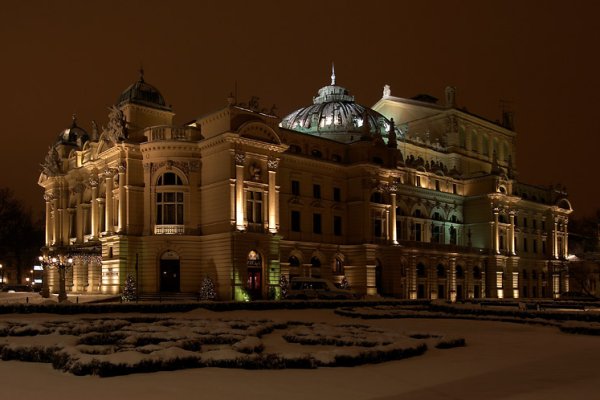 Nocny spacer po Krakowie: Teatr Słowackiego